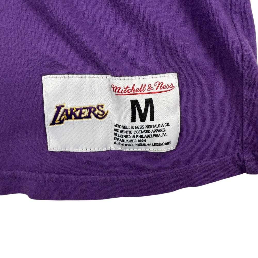 Mitchell & Ness Los Angeles Lakers NBA Colorblock Tee Mens Medium - Picture 5 of 8